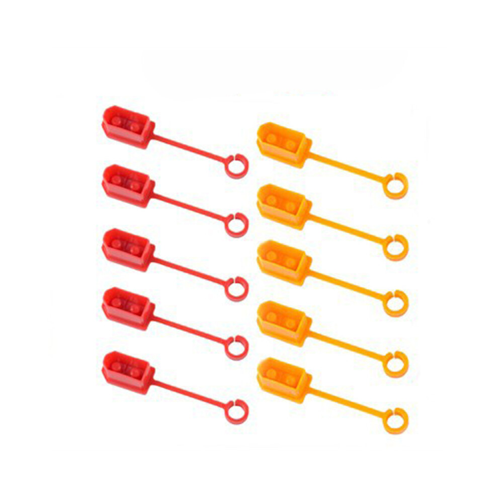 (+Yellow) 10 Pcs Xt60 Plug Rubber Terminal Insulation Cover Housing For Remote Control Lithium Battery Red/Yellow 320997484479