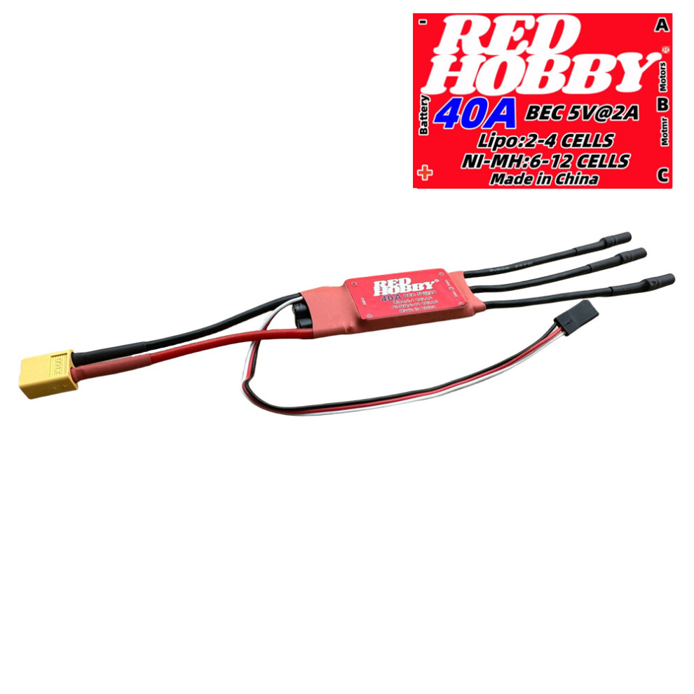 (40A) Redhobby Sky Brushless Esc 30-200A 2-7 Electric Speed Controller Aircraft Rc 320997489153