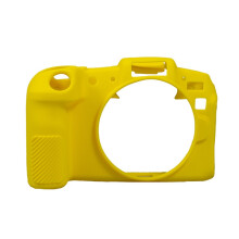 (Yellow) R8 Top Texture Rubber Silicone Case Body Cover Skin for Canon EOS R8 Camera