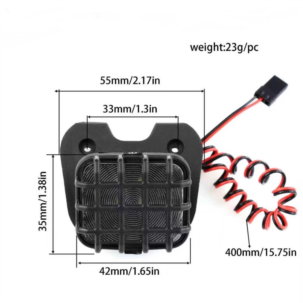 (Square) Headlight Front Light Lamp Diy Assembly For Losi 1/4 Promoto-Mx Rc Motorcycle 320997473510