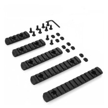 (Black) 5/7/9/11/13 Slot Picatinny Rail Section for M-LOK Mount System - Tan/FDE