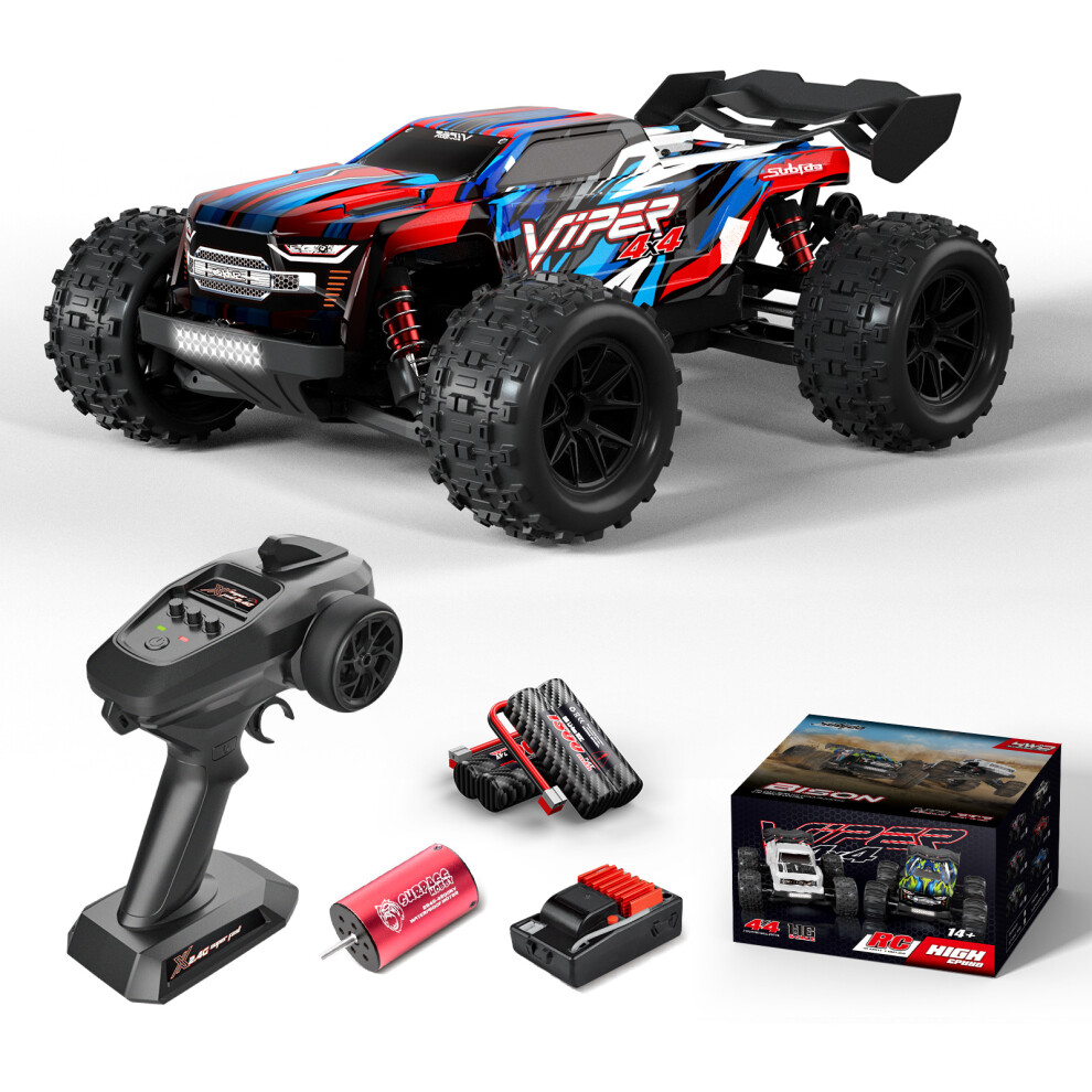 (Reddish-) High-Speed 4Wd Rc Car 35Km/H, 2.4Ghz Remote Control Drift Truck - Perfect Gift Blue 123643881758