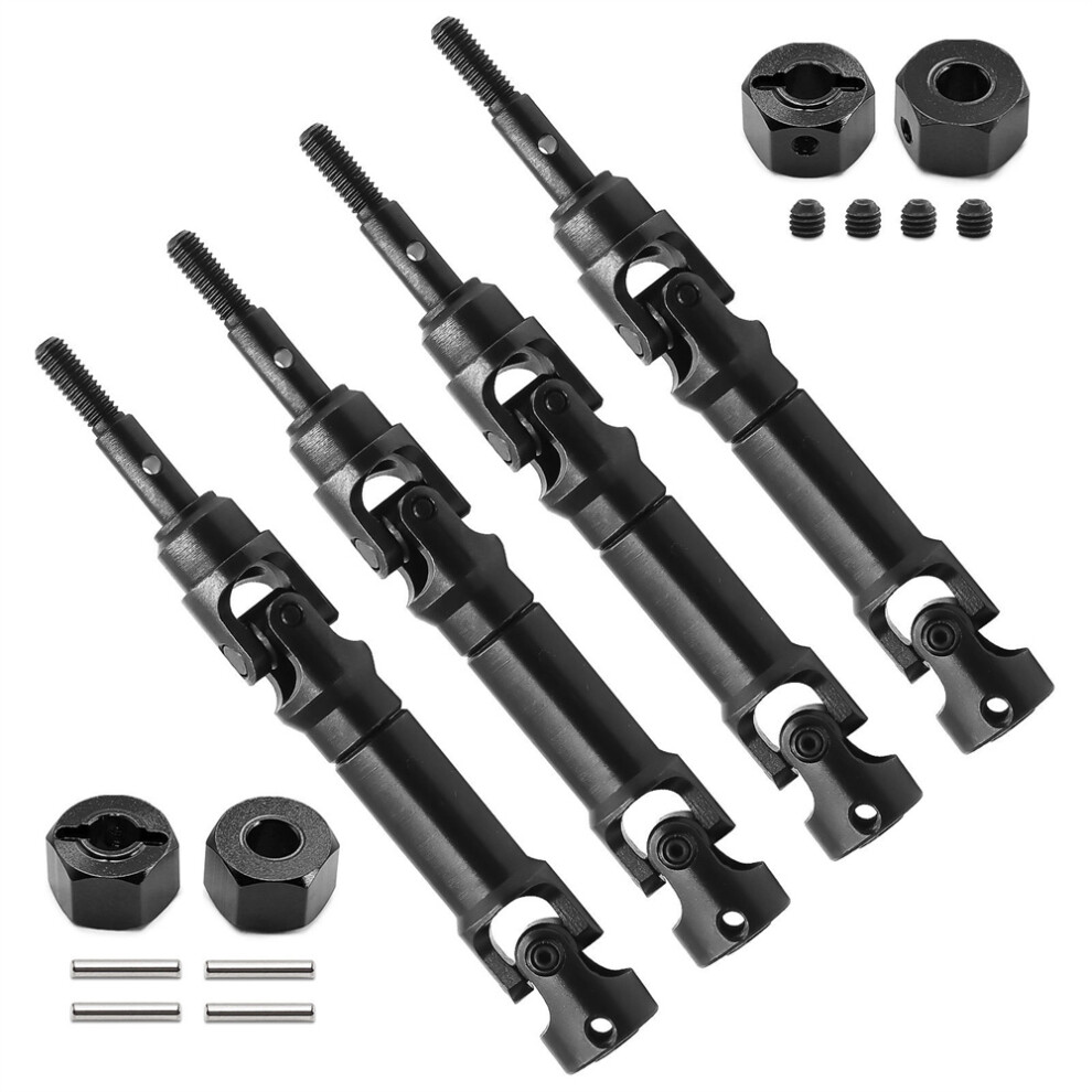 (Black) For Traxxas Mini Maxx Rc Car Cvd Front & Rear Universal Drive Shafts Coupler Kit Black 320997474197
