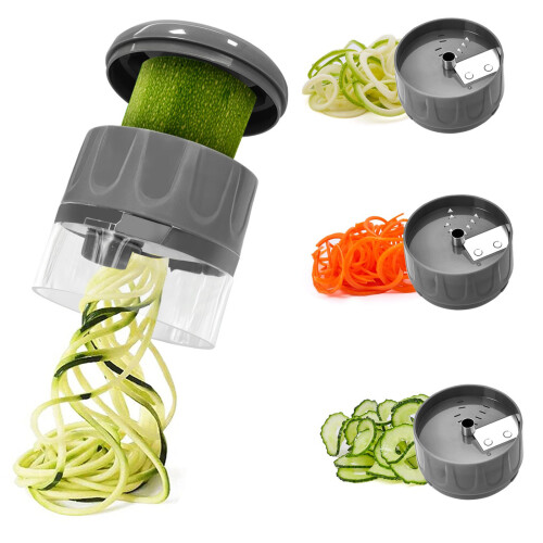 Kitchens Slicers Tool With Stable Multifunctional Steel-Grey