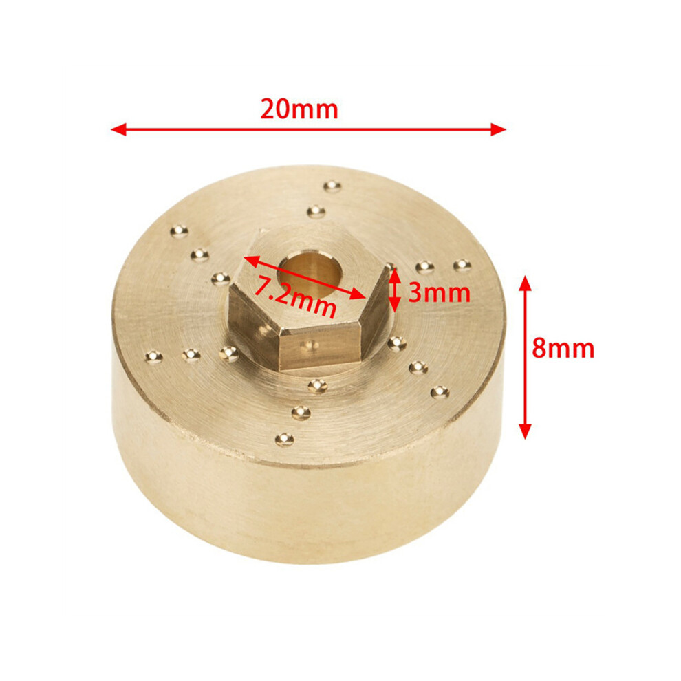 6Mm Widen Axle Wheel Hub Brass Counterweights For Axial Scx24 90081 1:24 Rc Car 113121429534