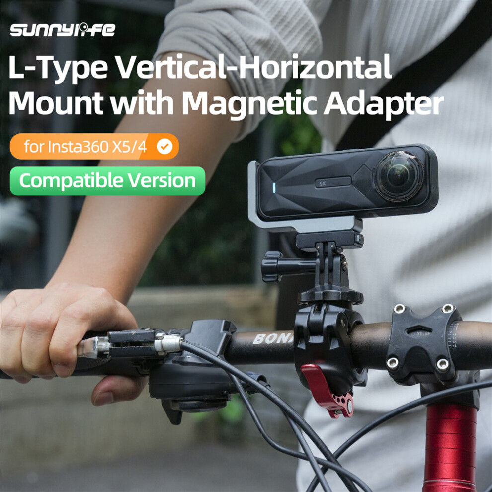 L-Type Vertical-Horizontal Magnetic Mount Magnetic Adapter For Insta360 X5/4 320997474289