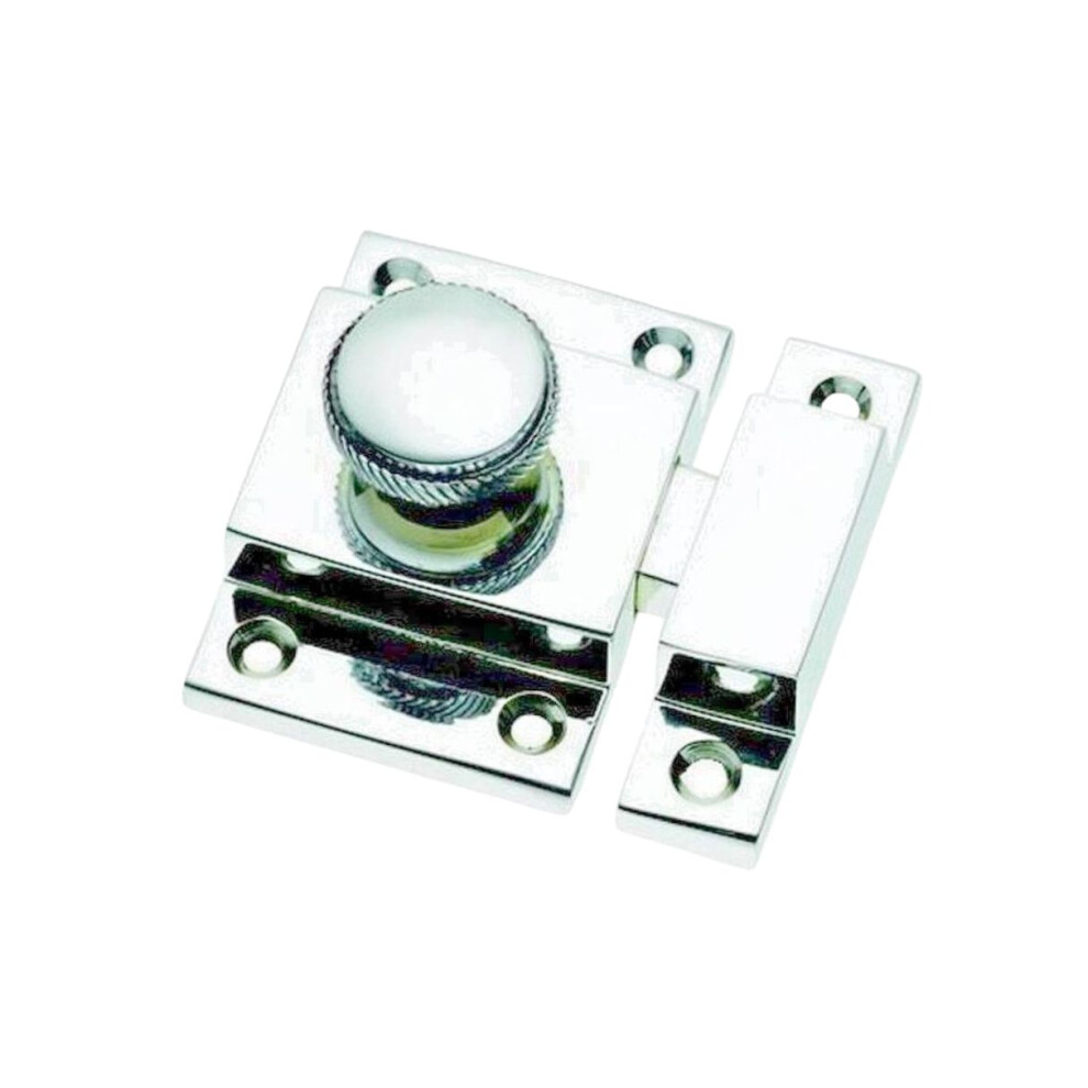 Round Knob Cupboard Catch Polished Chrome By Ironmongery World 5057067960643