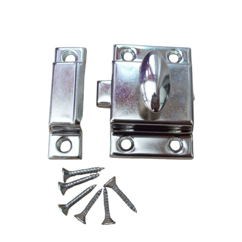 Large Steel cupboard catch 55mm Chrome