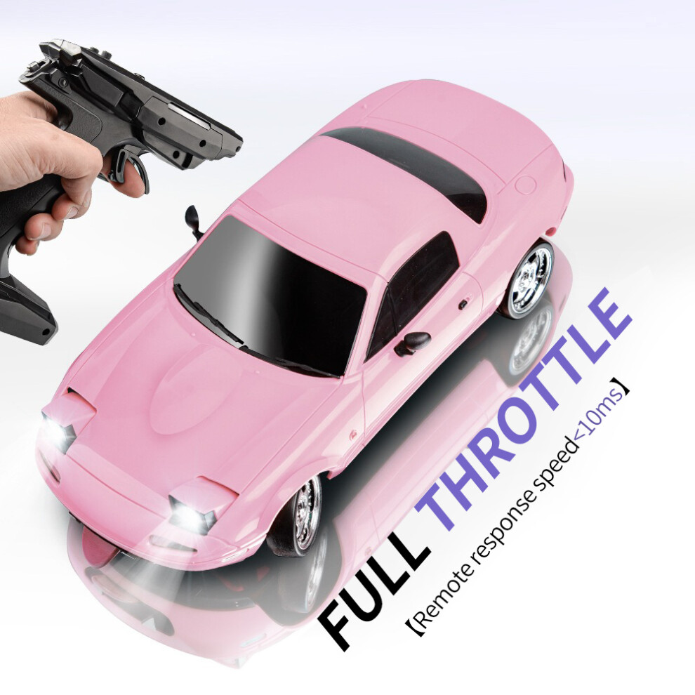 ( Pink) 1/18 Model 2.4G 2Wd Esp Gyroscope Full Scale Controlled Model Rc Drift Car Light/Pink 320997497653