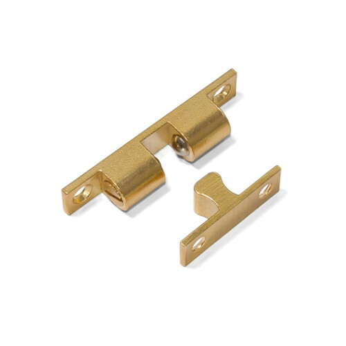 Adjustable ball catch 70mm Polished Brass