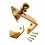 Counter Flap Catch Polished Brass by Ironmongery World 1
