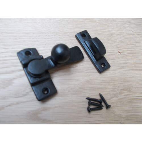 Cast iron Bathroom latch Black Antique by Ironmongery World