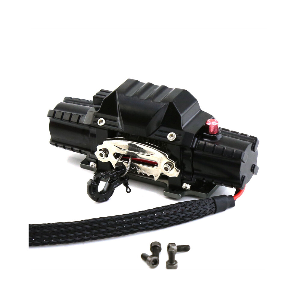 ((A)Winch) 1Pcs Metal Electric Rc Winch For 1/10 Rc Car Crawlers Trx-4 Scx10 90046 D90 W90 320997485841