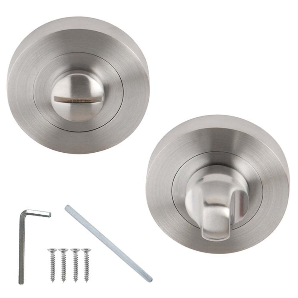 Bathroom Thumb Turn Door Lock Satin Chrome By Ironmongery World 5057067922528