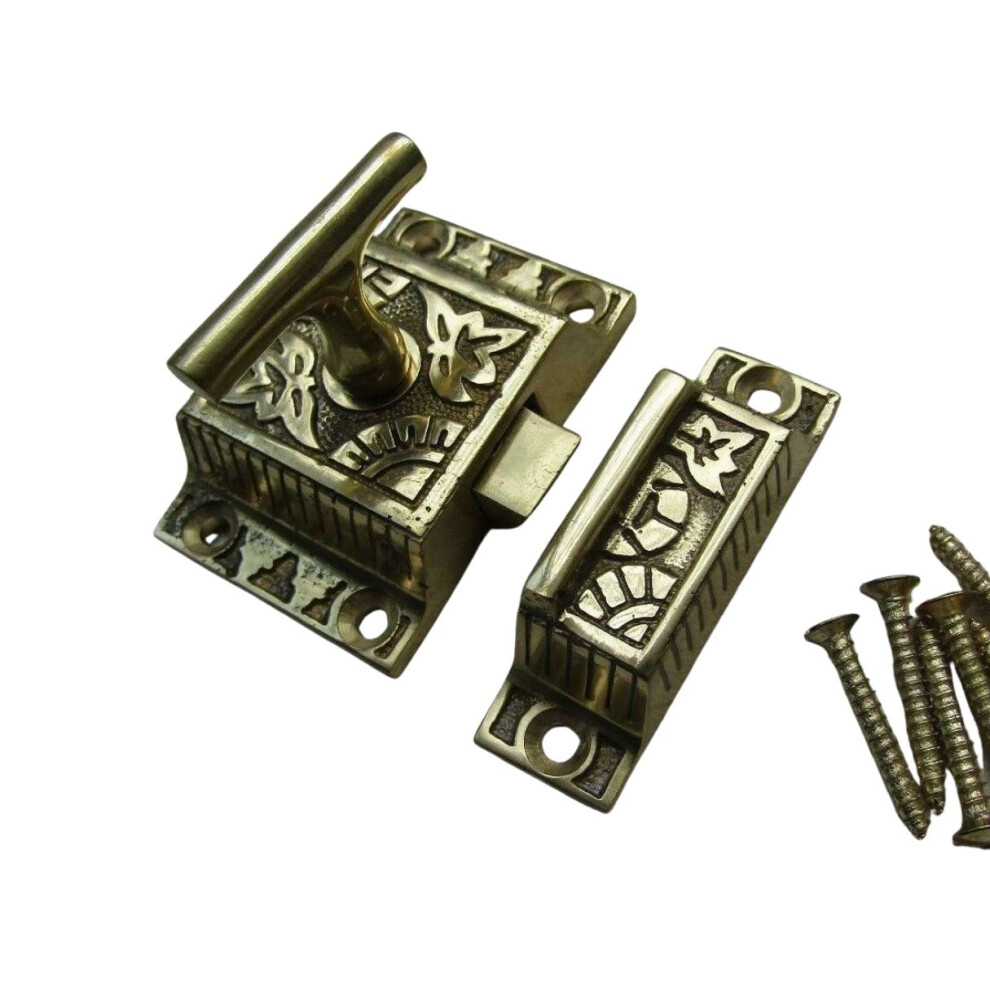 East Lake Cupboard Catch T Pattern Polished Brass By Ironmongery World 5057067960339