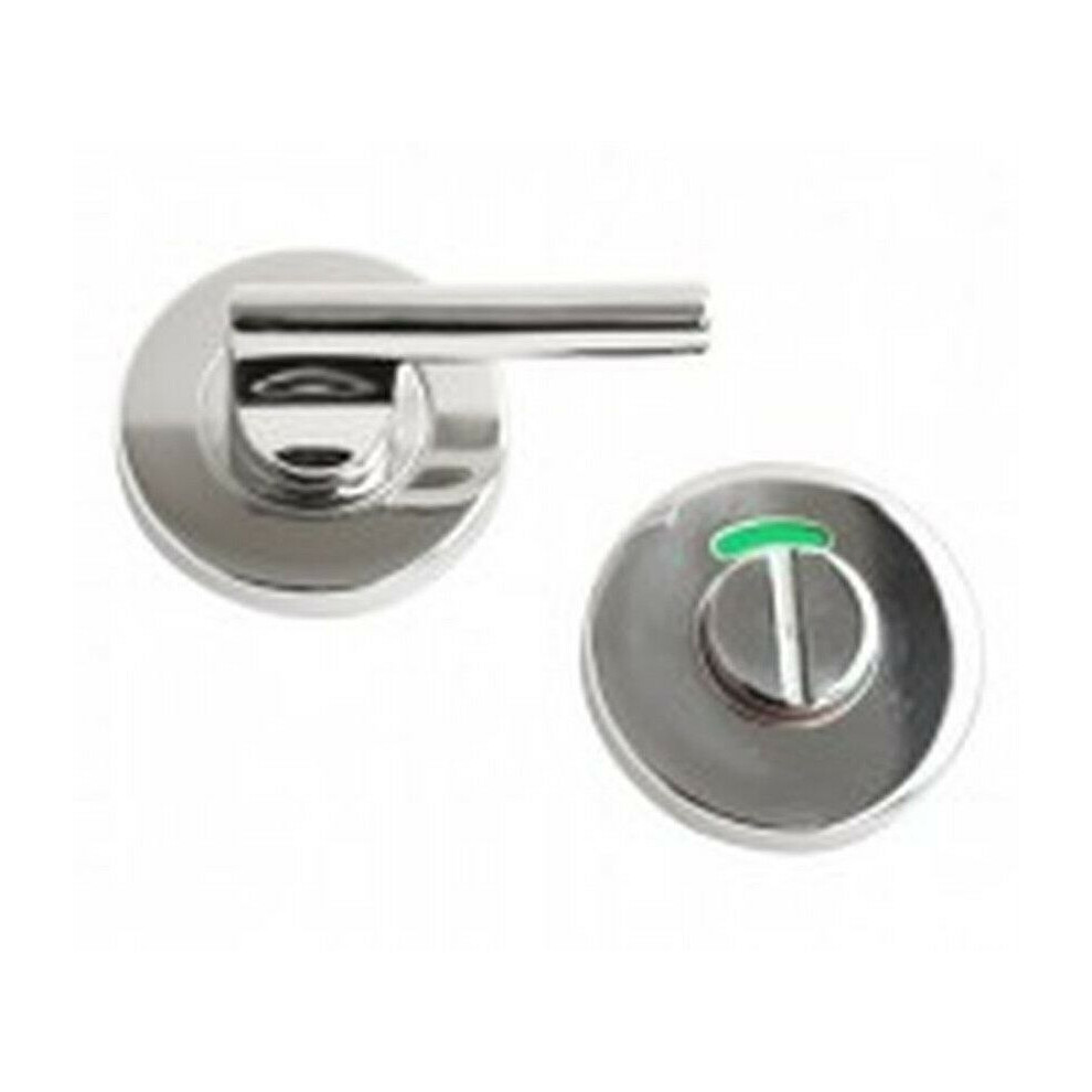Ironmongery World Bathroom Thumb Turn Door Lock Polished Steel- Disabled By