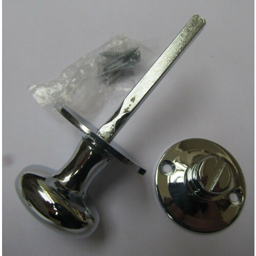 Polished Chrome Oval Thumbturn For Bathroom Handles by Ironmongery World
