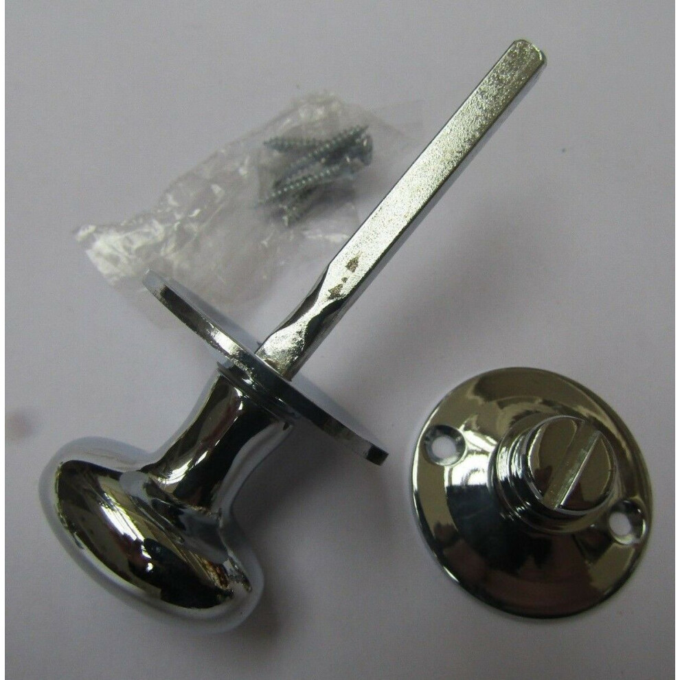 Polished Chrome Oval Thumbturn For Bathroom Handles By Ironmongery World 5055979724940