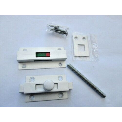 Bathroom door indicator Satin Aluminium