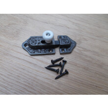 Ceramic knob bolt catch Antique Iron