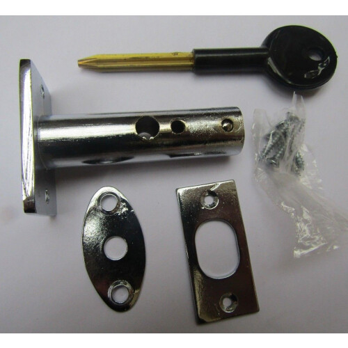 Polished Chrome door Rackbolt + Key by Ironmongery World