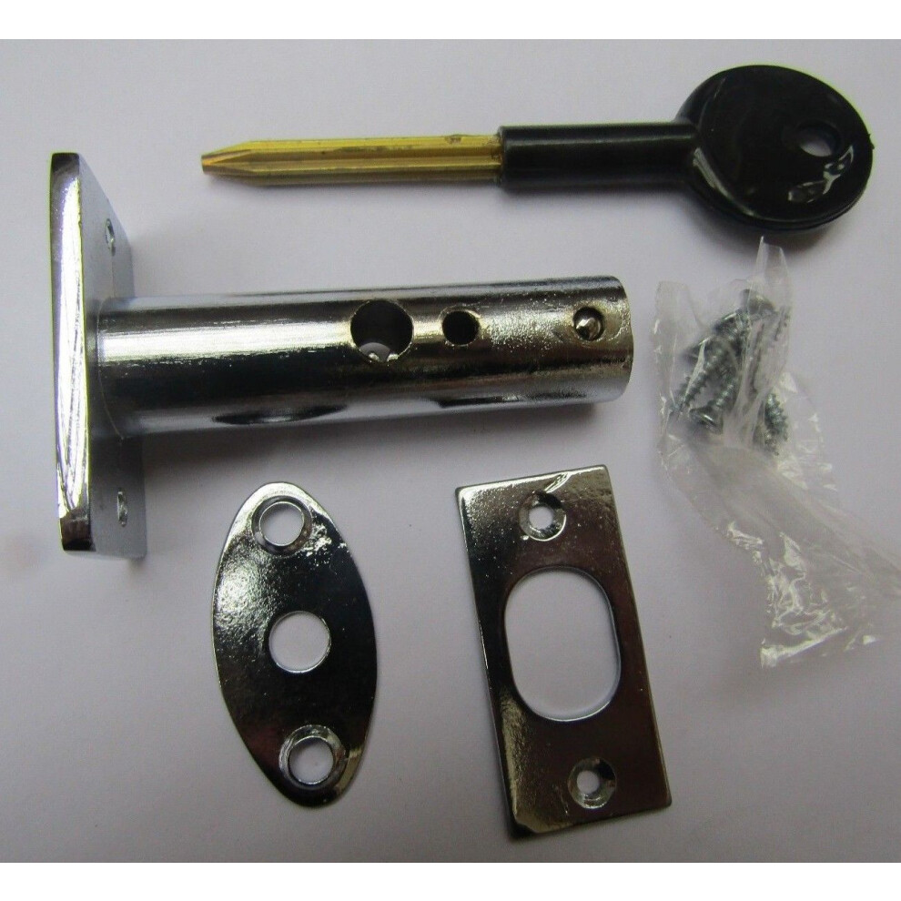Polished Chrome Door Rackbolt + Key By Ironmongery World 5057067922511