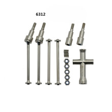 (Front Axle+Rear Axle) Upgraded Metal Front & Rear Drive Shaft CVD for SCY 16101, 16102, 16103, 16201 Parts