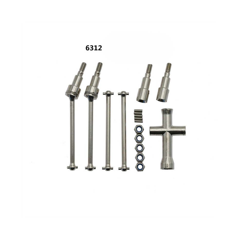 (Front Axle+Rear Axle) Metal Front And Rear Drive Shaft Cvd For Scy 16101 16102 16103 16201 Upgrade Parts 320997485759