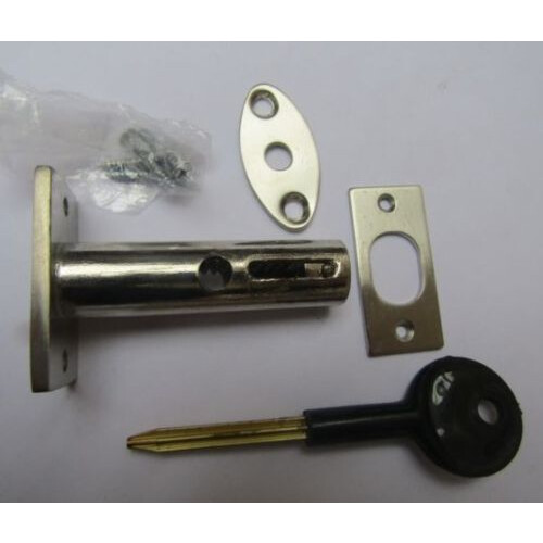Satin Chrome door Rackbolt + Key by Ironmongery World