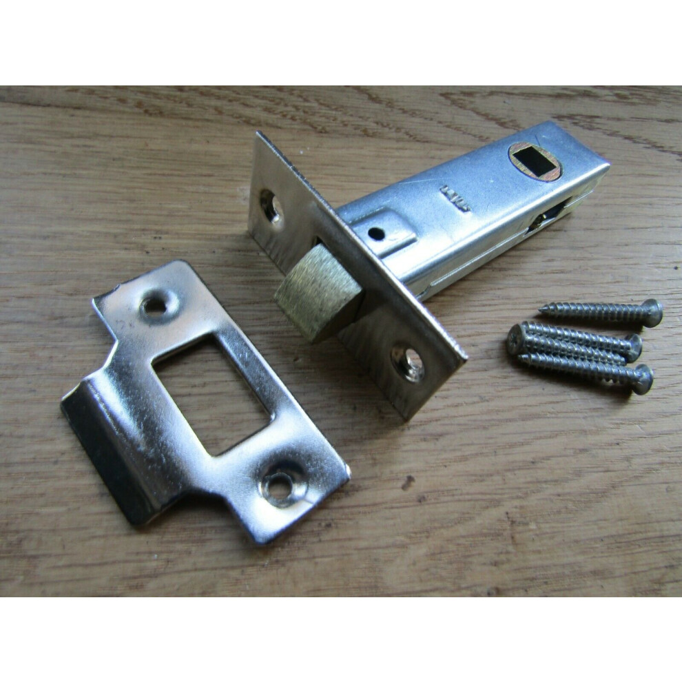 Pack Of 3 Tubular Mortice Latch Lock Chrome Nickel By Ironmongery World 5055979720133