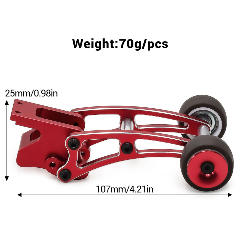(Red) Aluminium Alloy Bearing Wheelie Bar Parts For Mjx 1/14 14209 14210 Rc Car Red 320997474166