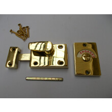 Bathroom door Indicator bolt Polished Brass by Ironmongery World