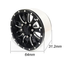2.2 Inch Metal Wheel Climbing Wheel For Ghost RR10 JEEP TRX-4 KM2 Metal Locking Wheel