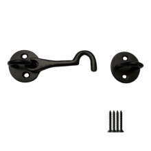 3" Plain Cast Iron Cabin Hook Black Antique by Ironmongery World
