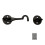 3" Plain Cast Iron Cabin Hook Black Antique by Ironmongery World 1