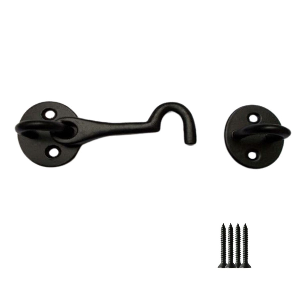 3" Plain Cast Iron Cabin Hook Black Antique By Ironmongery World 5057067963286