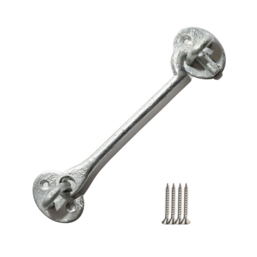 6" Plain Cast Iron Cabin Hook Galvanised by Ironmongery World