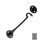 6" Plain Cast Iron Cabin Hook Black Antique 1