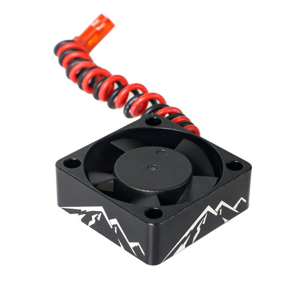 (Black) Aluminum Alloy 30X30mm Rc Motor Heatsink & 28000Rpm Esc Cooling Fan Black 123643881949