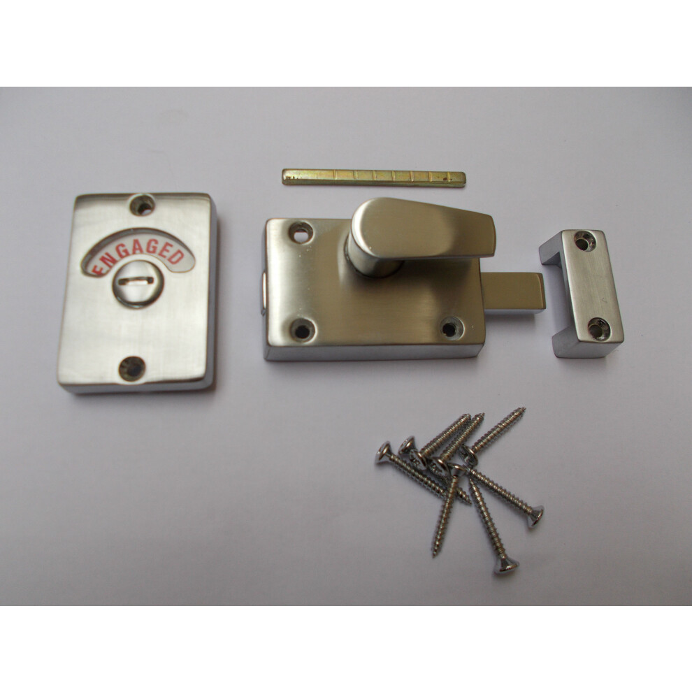 Bathroom Door Indicator Bolt Satin Chrome By Ironmongery World 5057067330668