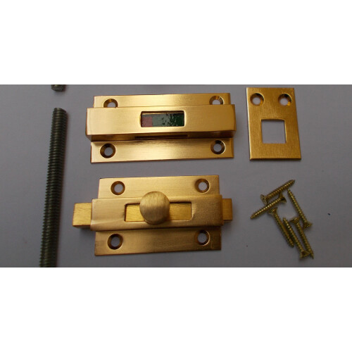 Bathroom door indicator Gold Anodised Aluminium