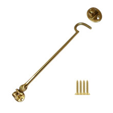 8" Plain Polished Brass Cabin Hook