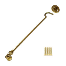 12" Plain Polished Brass Cabin Hook