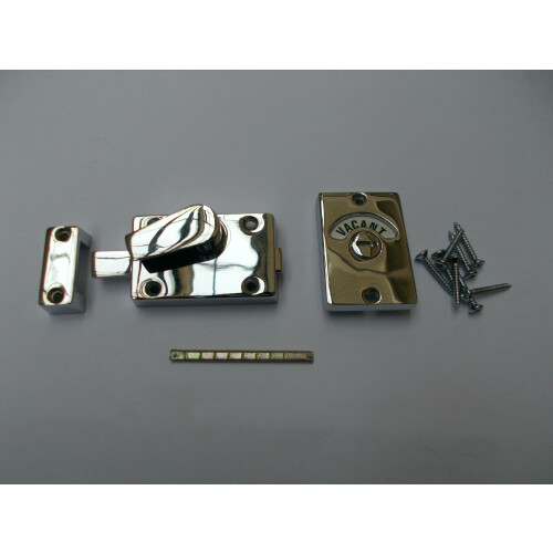 Bathroom door Indicator bolt Polished Chrome by Ironmongery World