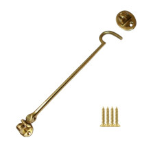 10" Plain Polished Brass Cabin Hook