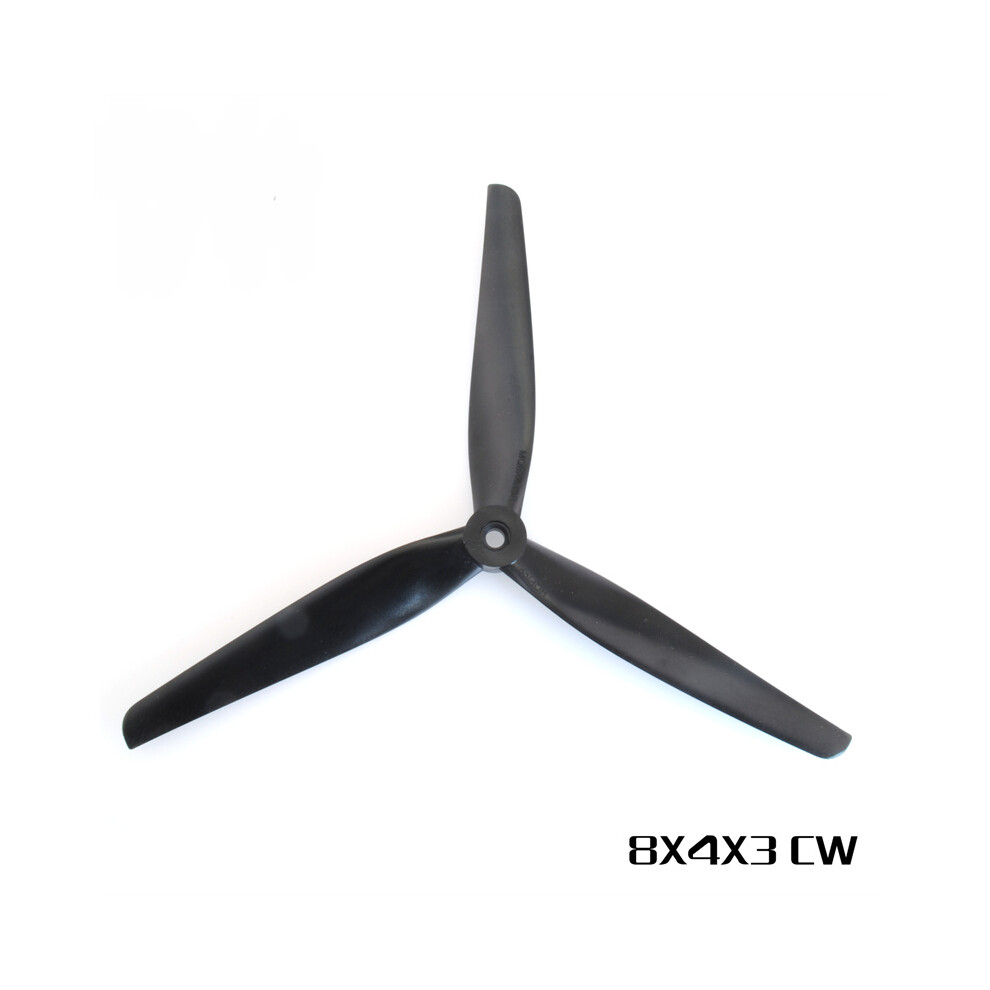 (Cw) 1Pcs 8" 3-Blade Propeller Cw/Ccw, For Fpv Rc Drones Black 123643877799