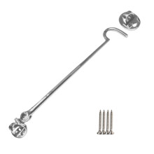 10" Plain Satin Chrome Cabin Hook by Ironmongery World