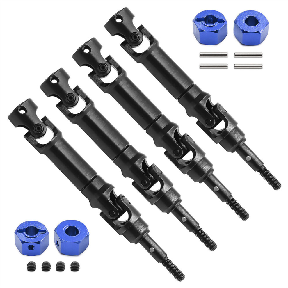 (Blue) For Traxxas Mini Maxx Rc Car Cvd Front & Rear Universal Drive Shafts Coupler Kit Blue 320997474210