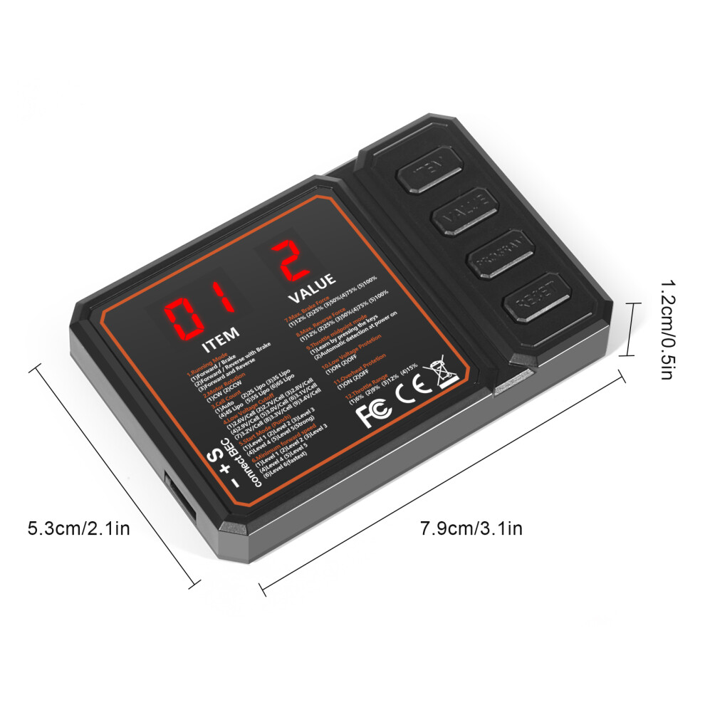 (Programming Card) Wsdt-45A Rc Sensorless Brushless Waterproof Esc For 1/10 Rc Entry-Level Players 320997498049