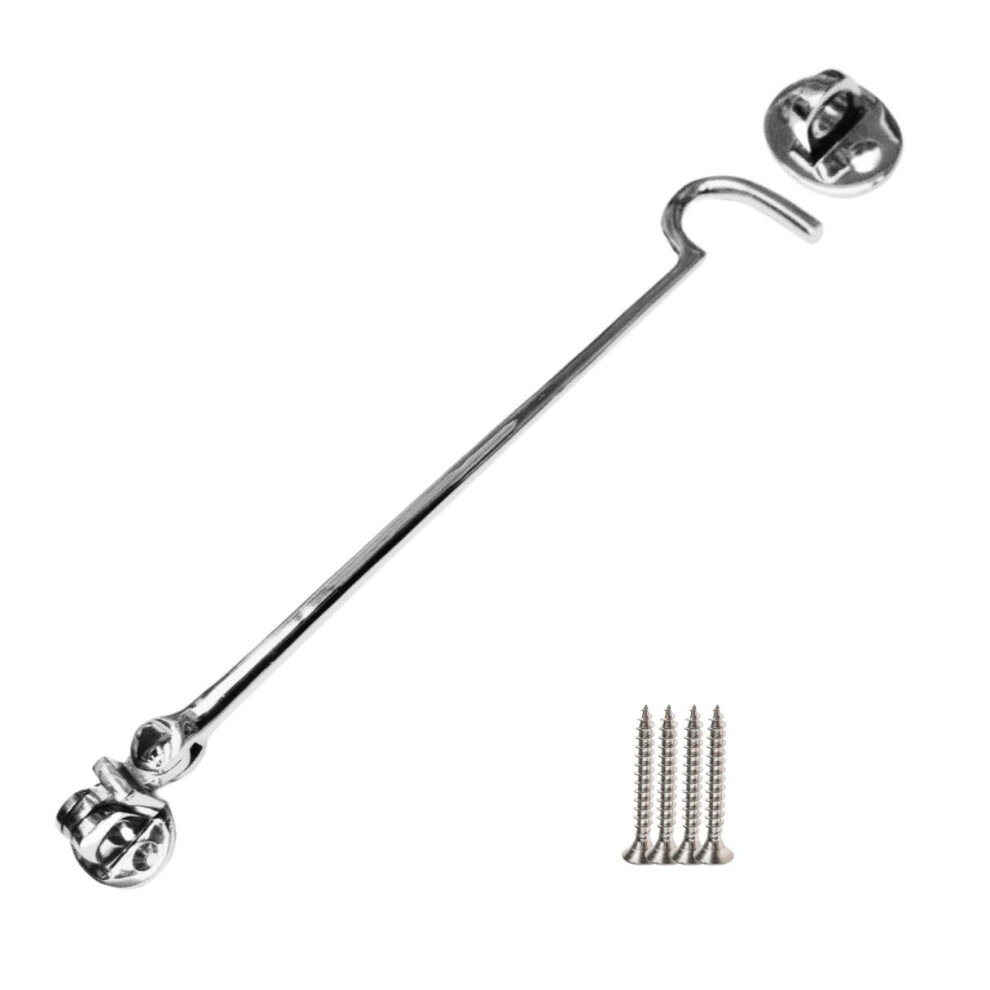 10" Plain Polished Chrome Cabin Hook By Ironmongery World 5057067890629